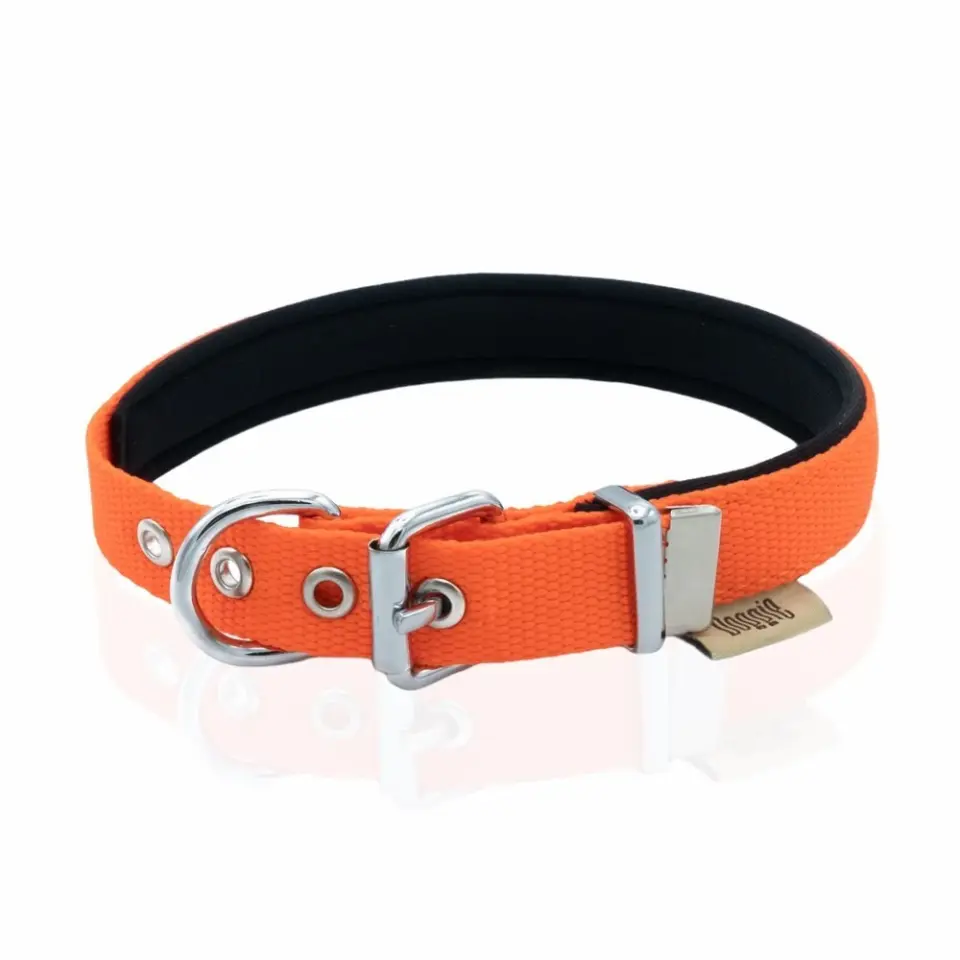 Doggie Comfort Yumuşak Dokuma Köpek Boyun Tasması M 2x35-40 Cm Turuncu