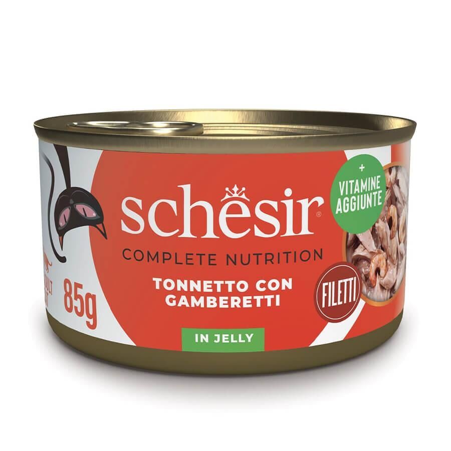 Schesir Ton Balıklı Karidesli Jöleli Kedi Konservesi 85 Gr