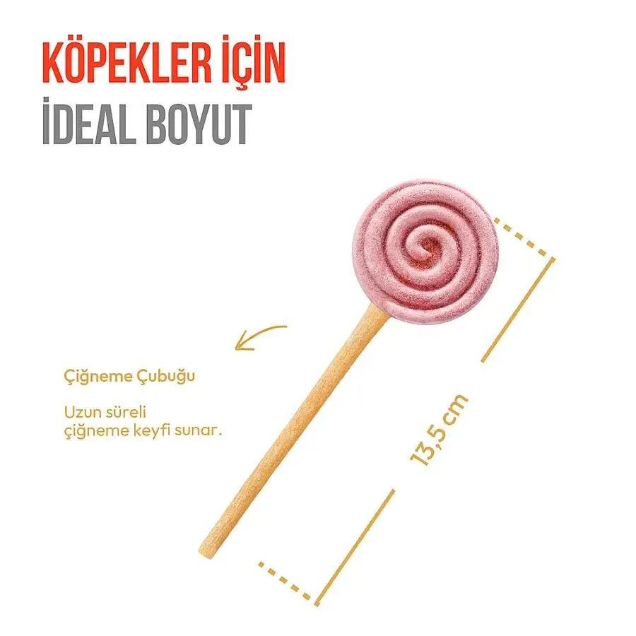 Wanpy LolliPop Dondurularak Kurutulmuş Yaban Mersinli Lolipop Köpek Ödül Maması 6gr
