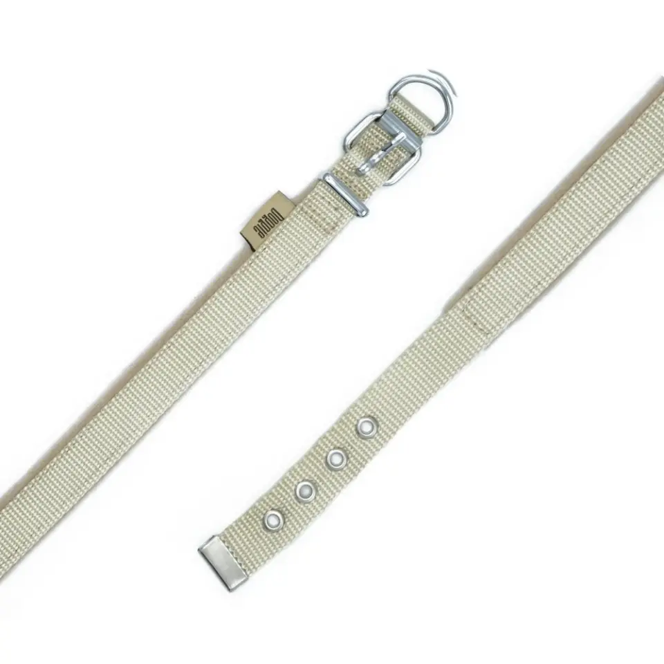 Doggie Polar Dokumadan El Yapımı Köpek Boyun Tasması 2x35-40 Cm Haki