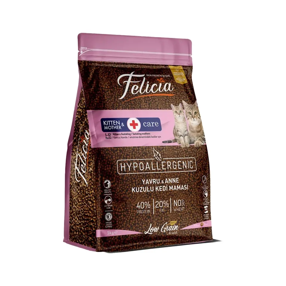 Felicia 1 Kg Tavuklu Az Tahıllı Yavru Kedi Maması HypoAllergenic Kedi Maması