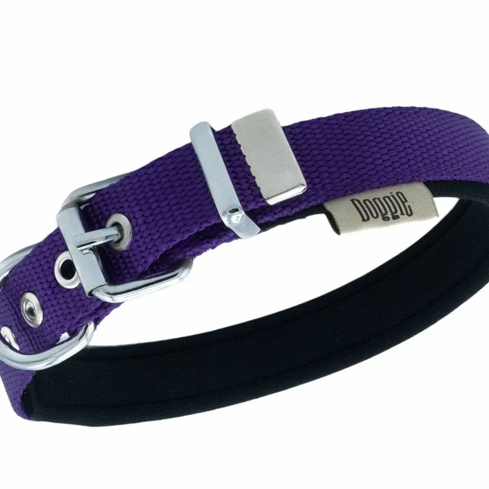 Doggie Comfort Sade Dokuma Boyun Tasması 2x35-40cm Mor