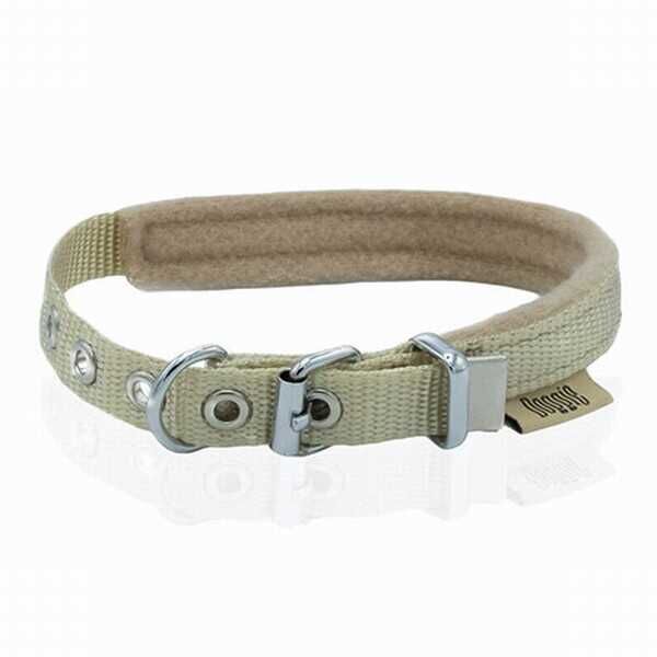 Doggie Polar Dokuma Köpek Boyun Tasması Haki 1,5x20-25 Cm
