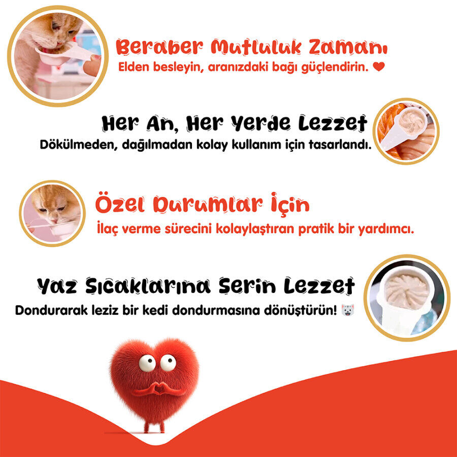 Wanpy Somonlu 1*16 gr Kaşıklı Kedi Ödül Kreması