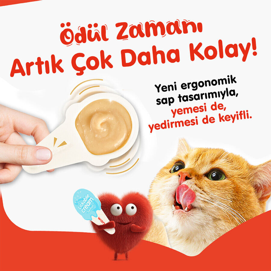 Wanpy Somonlu 1*16 gr Kaşıklı Kedi Ödül Kreması