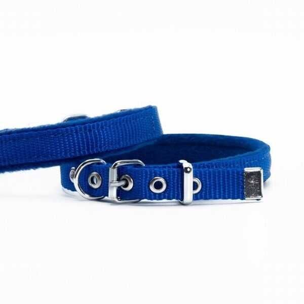 Doggie Polar Pedli Sade Dokuma Köpek Boyun Tasması Royalblue 1,5x25-30 Cm