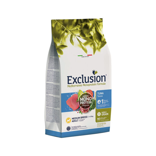 Exclusion Monoprotein Ton Balıklı ve Narlı Düşük Tahıllı Orta Irk Yetişkin Köpek Maması 12kg