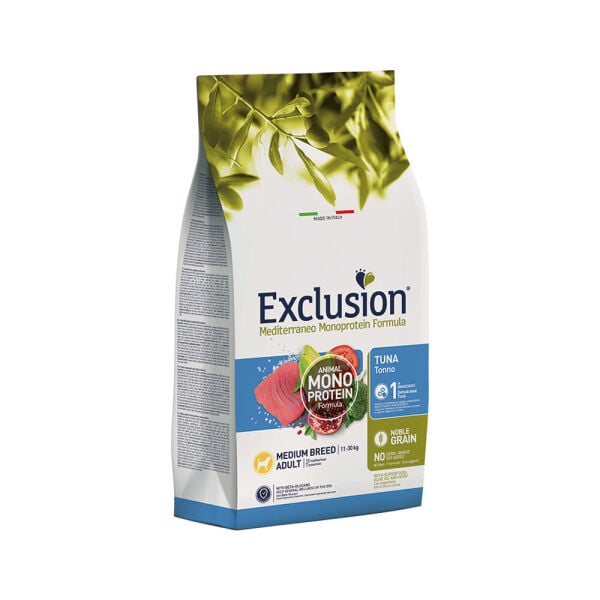 Exclusion Monoprotein Ton Balıklı ve Narlı Düşük Tahıllı Orta Irk Yetişkin Köpek Maması 12kg