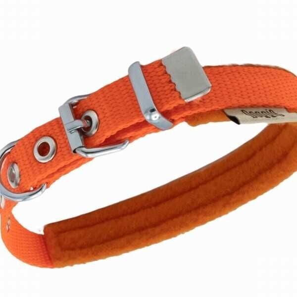 Doggie Polar Pedli Sade Dokuma Köpek Boyun Tasması Turuncu 1,5x25-30 Cm