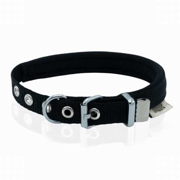 Doggie Konfor Dokuma Köpek Boyun Tasması Siyah 1,5x20 25 Cm