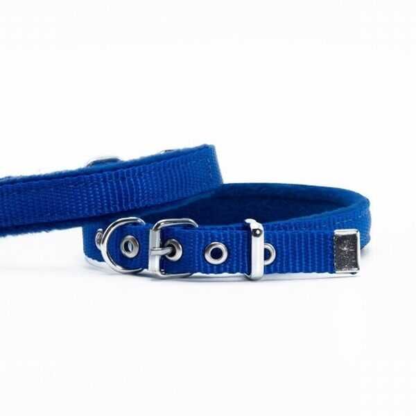 Doggie Polar Pedli Sade Dokuma Köpek Boyun Tasması Royalblue 1,5x20-25 Cm
