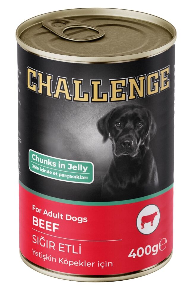 Challenge Sığır Etli Yetişkin Köpek Konservesi 400gr