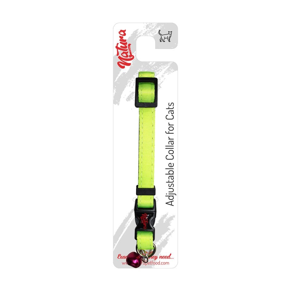 Natura Yetişkin Kedi Boyun Tasması – Neon Lime