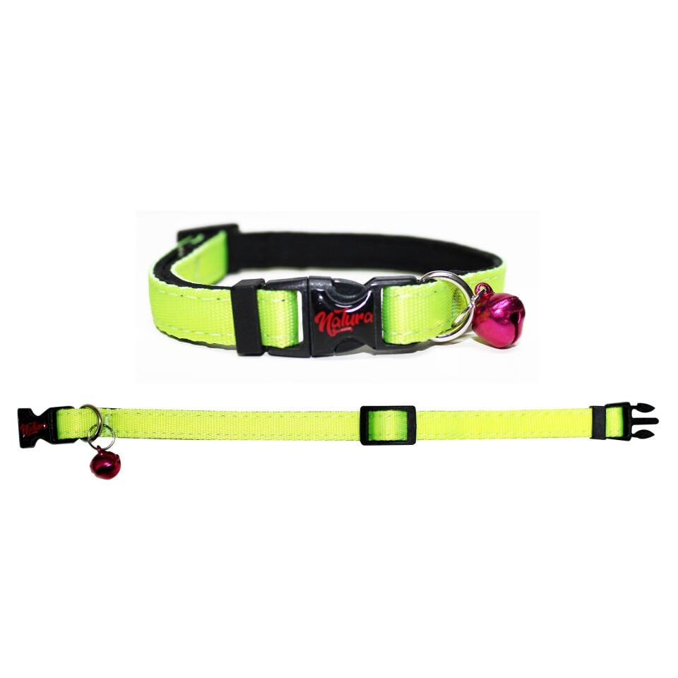 Natura Yetişkin Kedi Boyun Tasması – Neon Lime