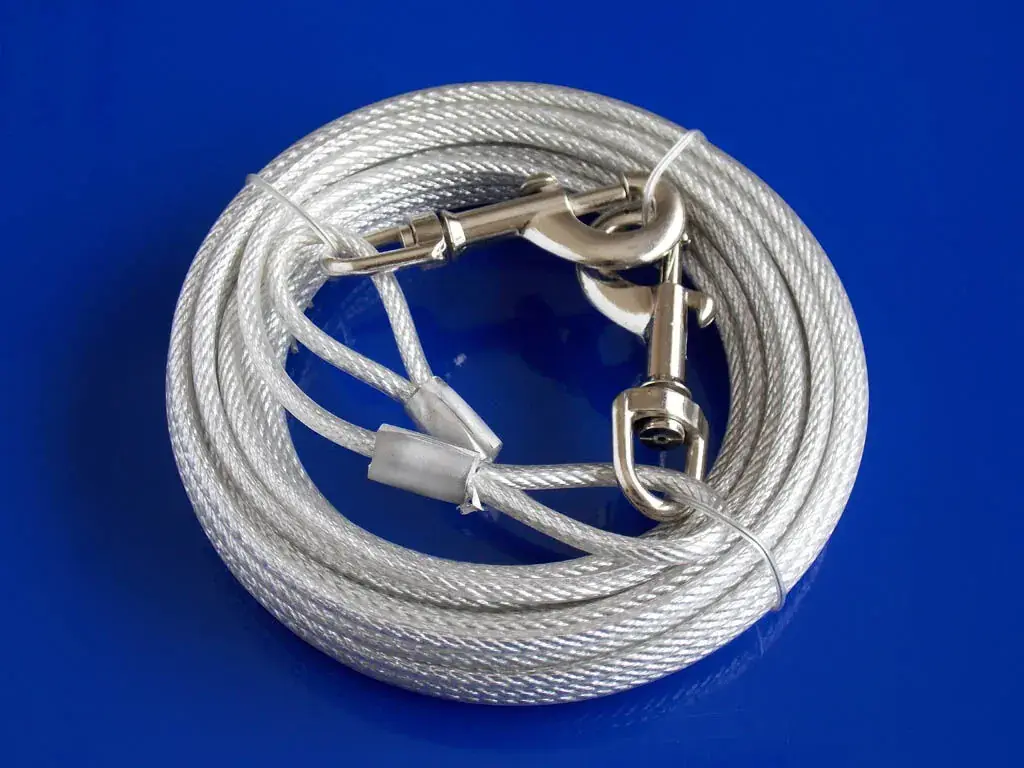 Eastland Bahçe için Yaylı Çelik Köpek Bağlama Halatı 9m