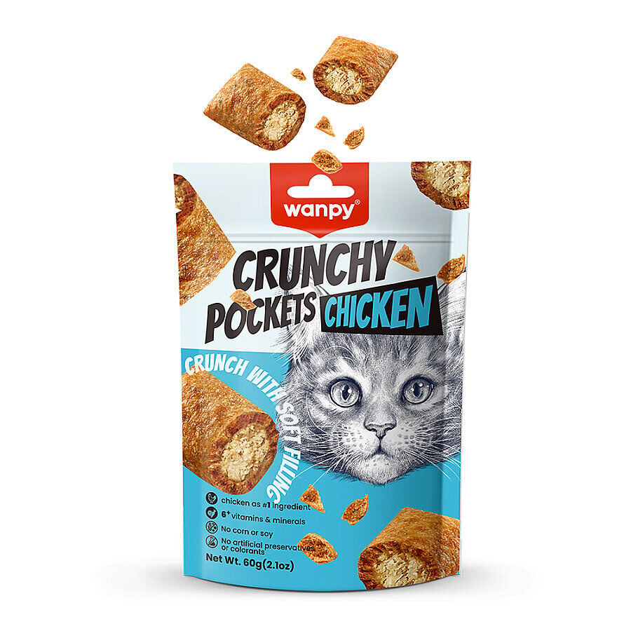 Wanpy Kedi Crunch Ödül Tavuk 60g