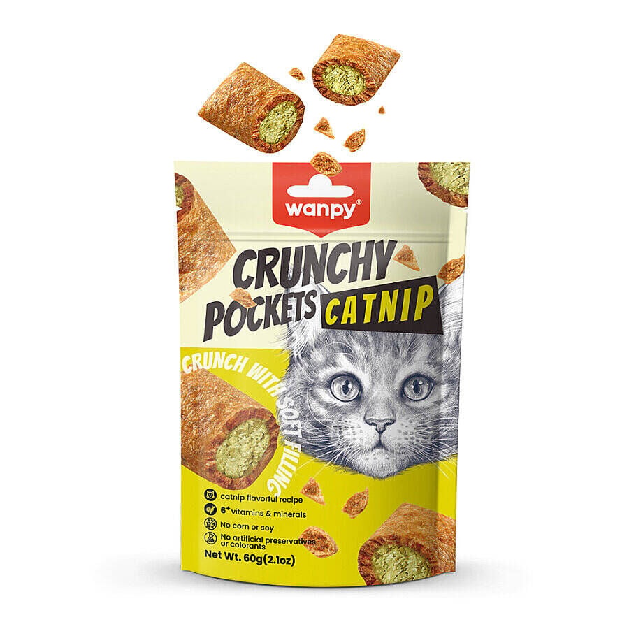 Wanpy Kedi Crunch Ödül Catnipli & Tavuklu 60g