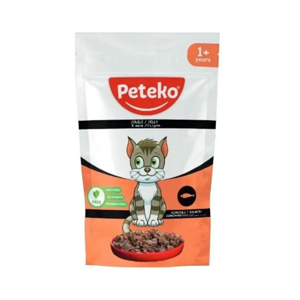 Peteko Pouch Jelly Somon Kedi Konserve 85 Gr