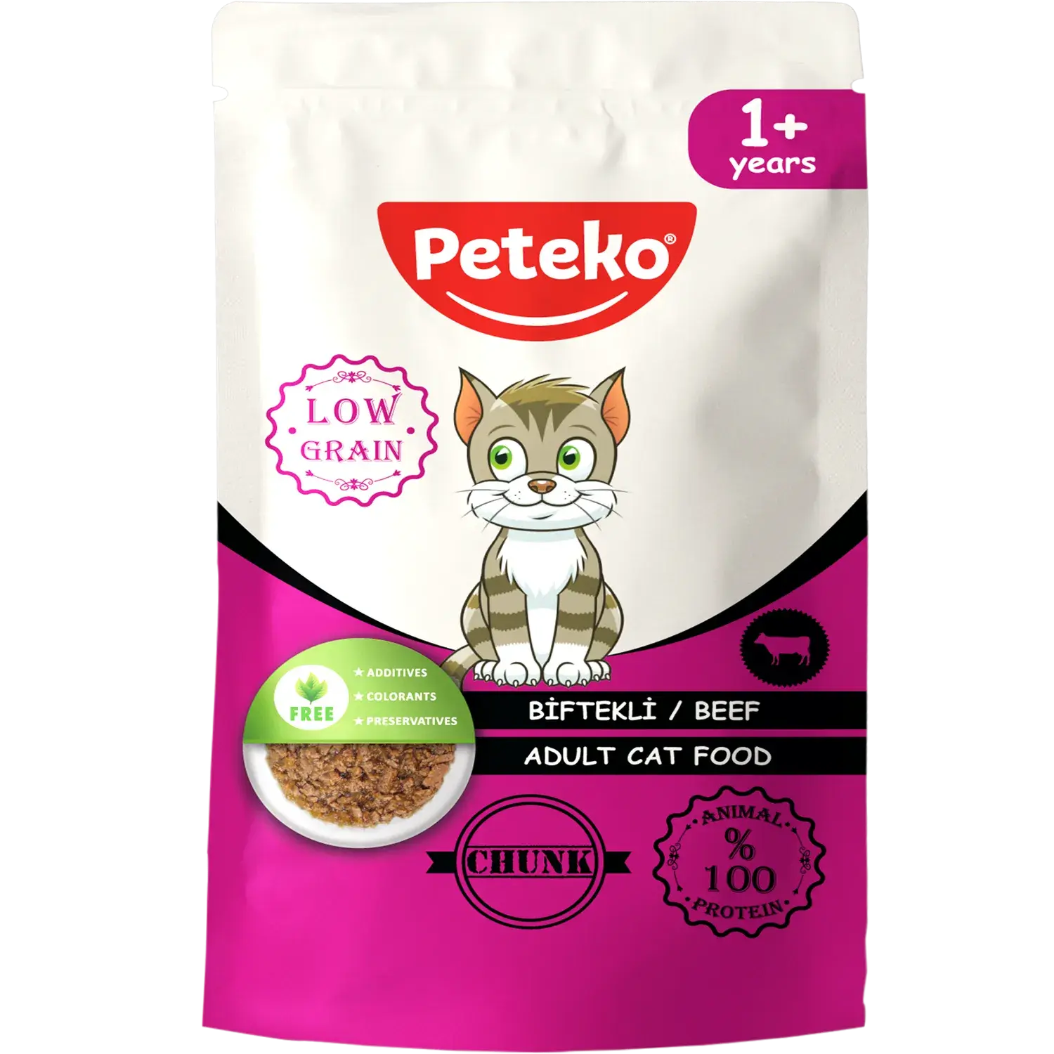 Peteko Biftekli Chunk Yetişkin Kedi Maması 85