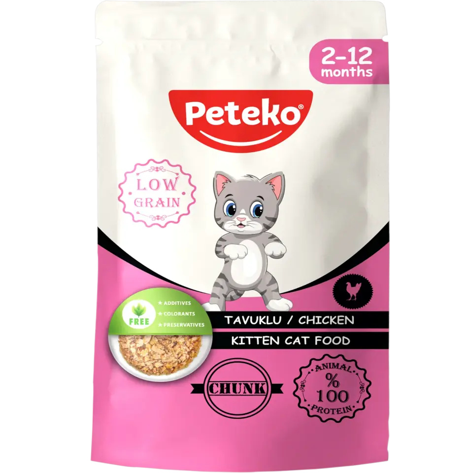 Peteko Tavuklu Chunk Yavru Kedi Maması 85 g