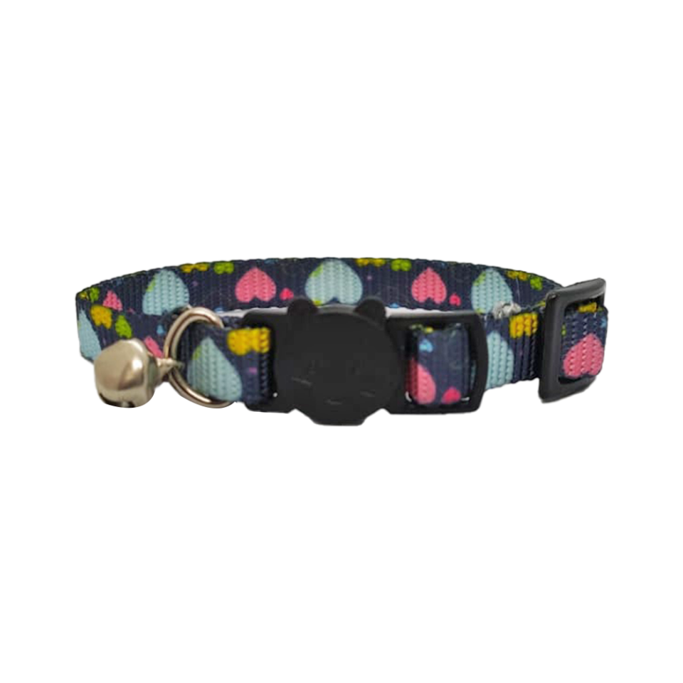 Luckypaw Çıngıraklı Kalp Kedi Tasması