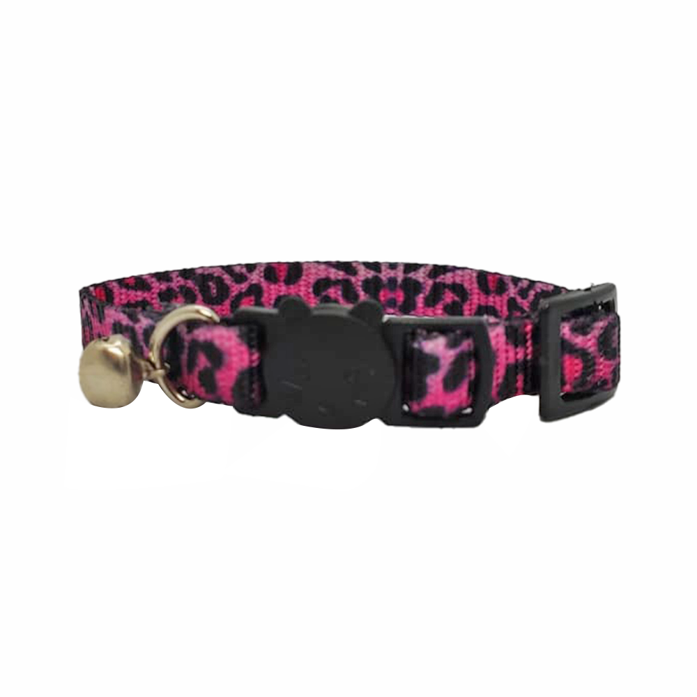 Luckypaw Çıngıraklı Pembe Leopar Kedi Tasması