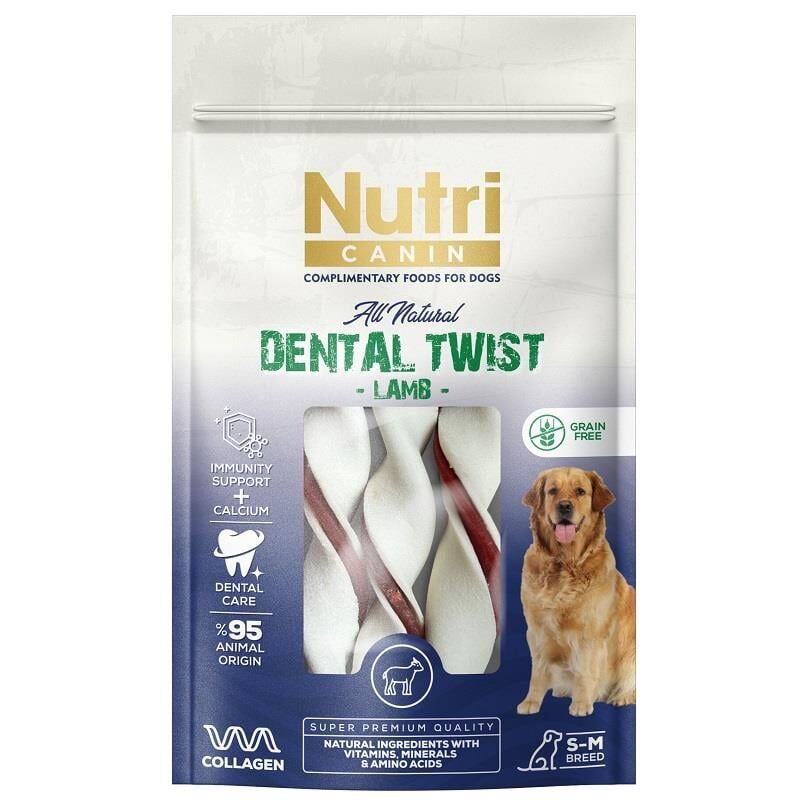 Nutri Canin Dental Twist Sığır Etli Köpek Ödülü S/M 80 Gr
