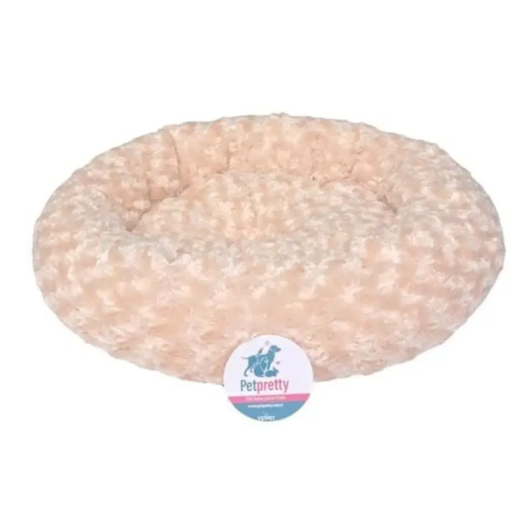Pet Pretty Simit Yatak Peluş Bej 55x55 cm