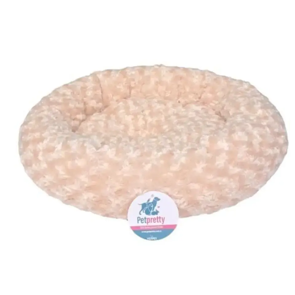 Pet Pretty Simit Yatak Peluş Bej 55x55 cm