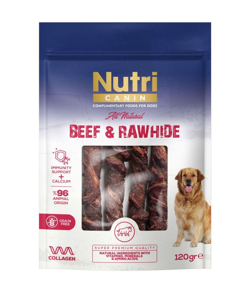 Nutri Canin Sığır Eti Sarılı Kemik Köpek Ödülü 120 Gr