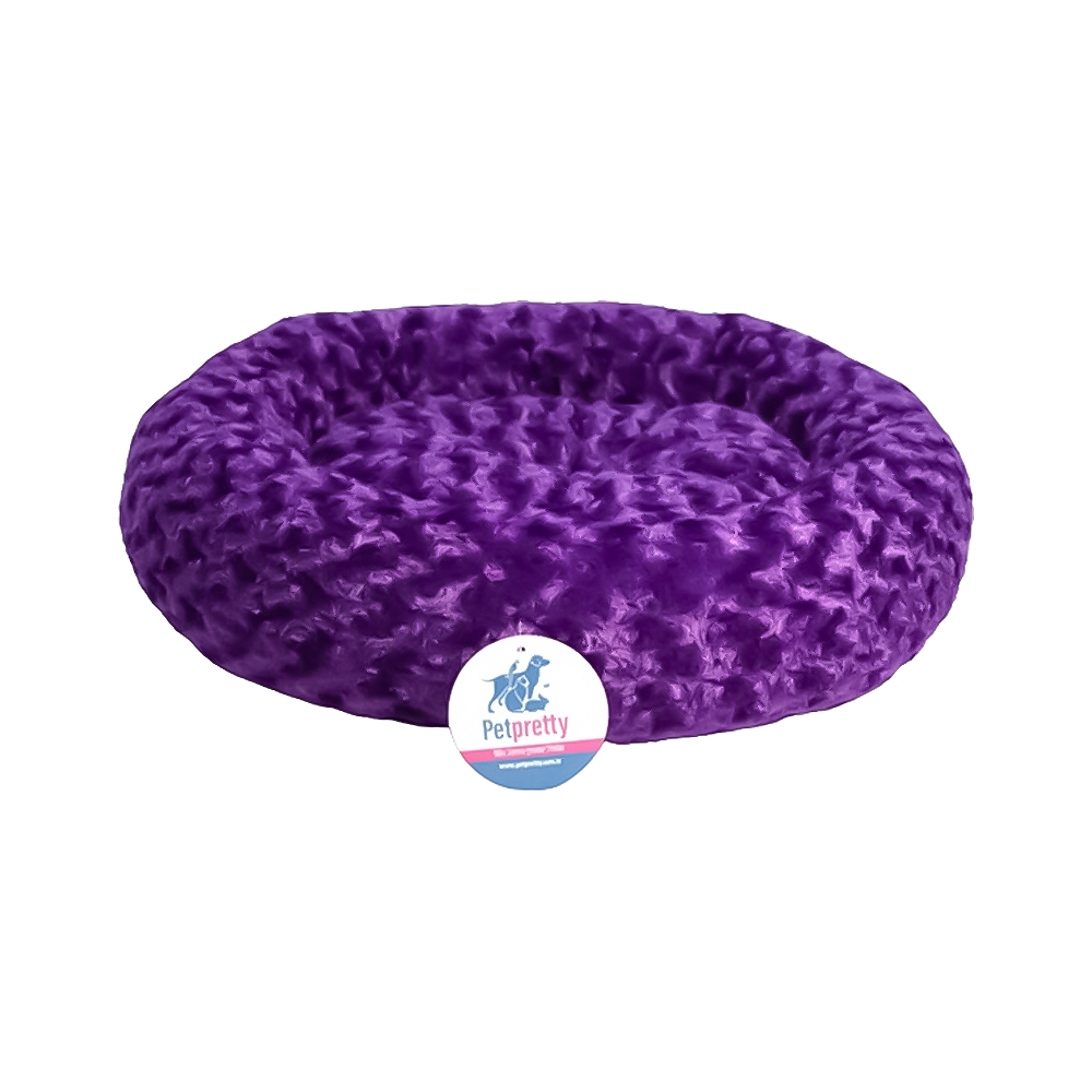 Pet Pretty Kedi ve Köpekler İçin Mor Peluş Yatak (55 x 55 cm)