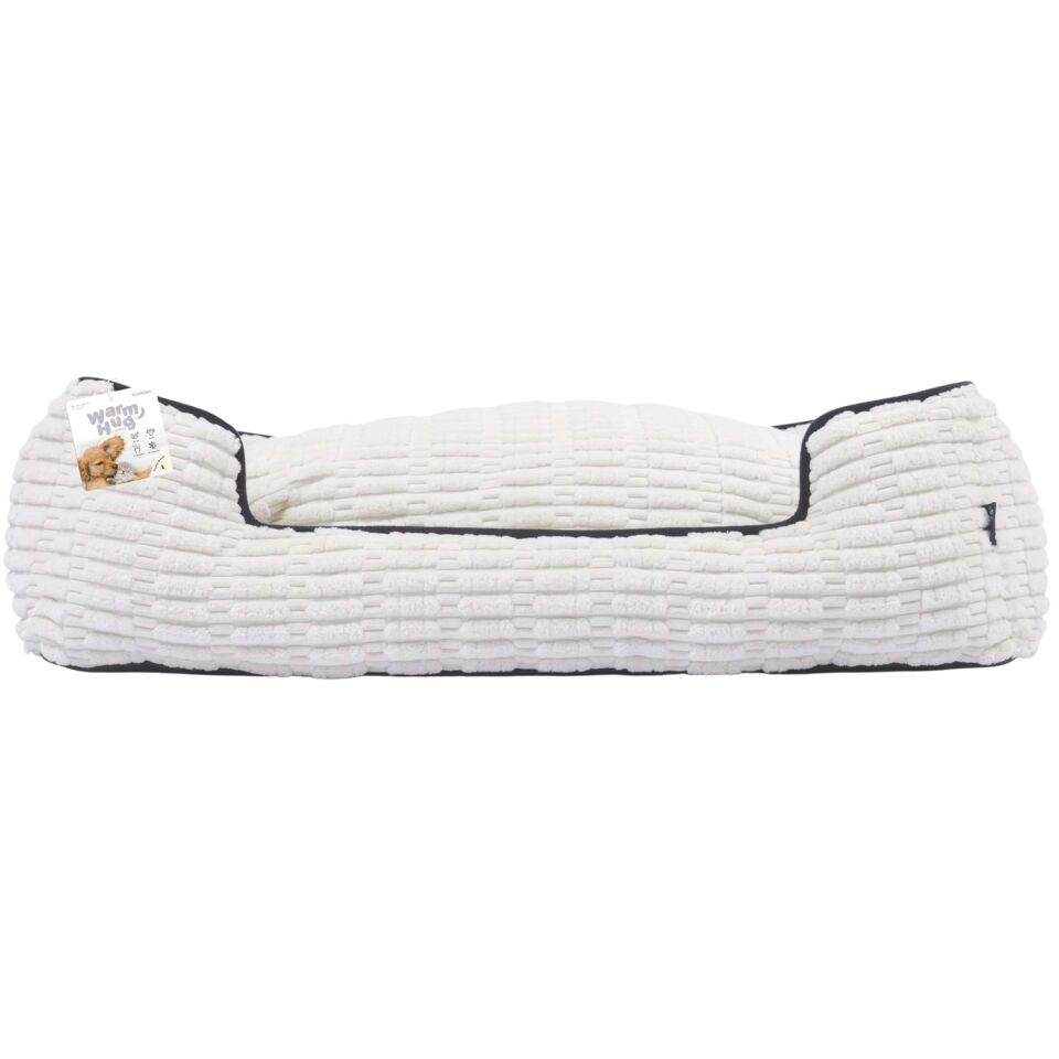 M-Pets Warm Hug Kedi ve Köpek Yatağı 65x55x20cm (Beyaz) [M]
