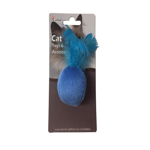 Eastland Kedi Otlu Tüylü Top Kedi Oyuncağı 4,5cm (Karışık Renkli)