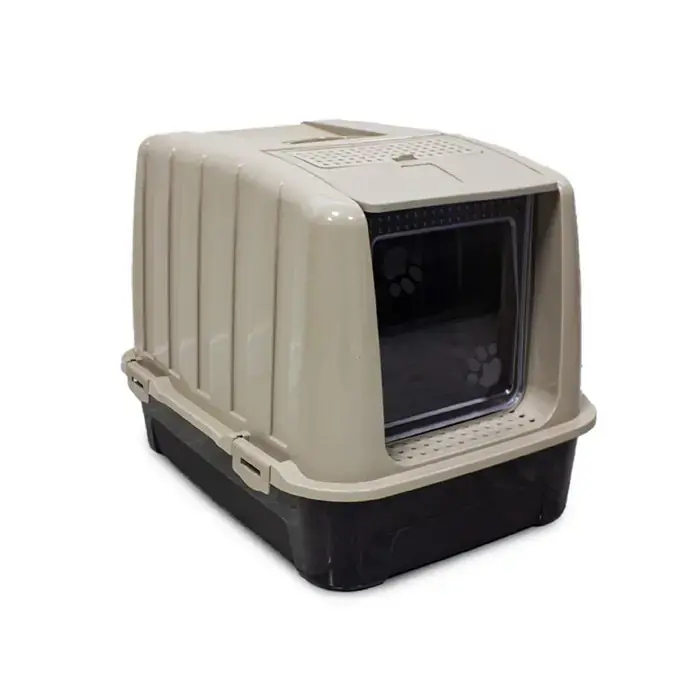 Irak Plastik Kapalı Kedi Tuvaleti Küçük Boy 37 x 38 x 50 cm (Karışık renk)