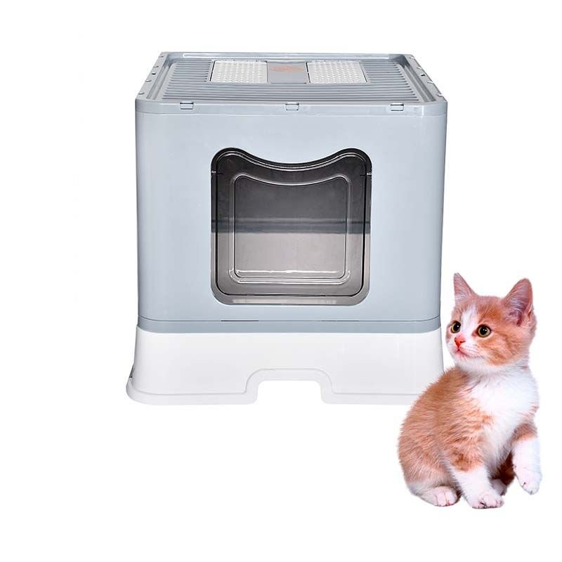 XXL Çift Filtreli Çekmeceli Katlanabilir Kedi Tuvaleti