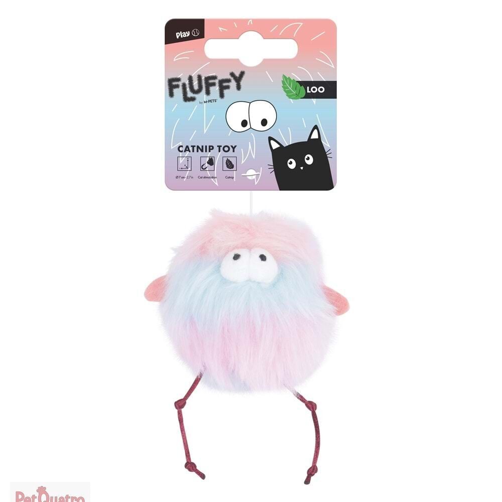 M-Pets Fluffy Loo Catnipli Kedi Oyuncağı 10x7x5,5cm (Karışık Renkli)
