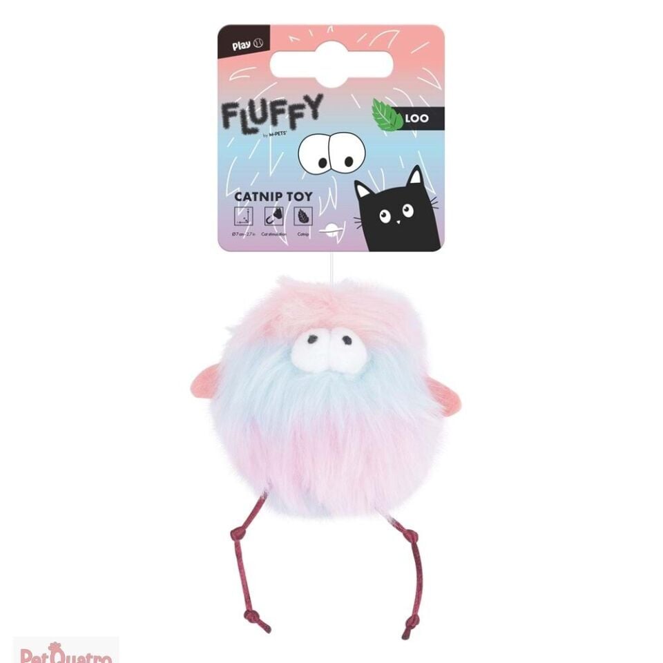 M-Pets Fluffy Loo Catnipli Kedi Oyuncağı 10x7x5,5cm (Karışık Renkli)