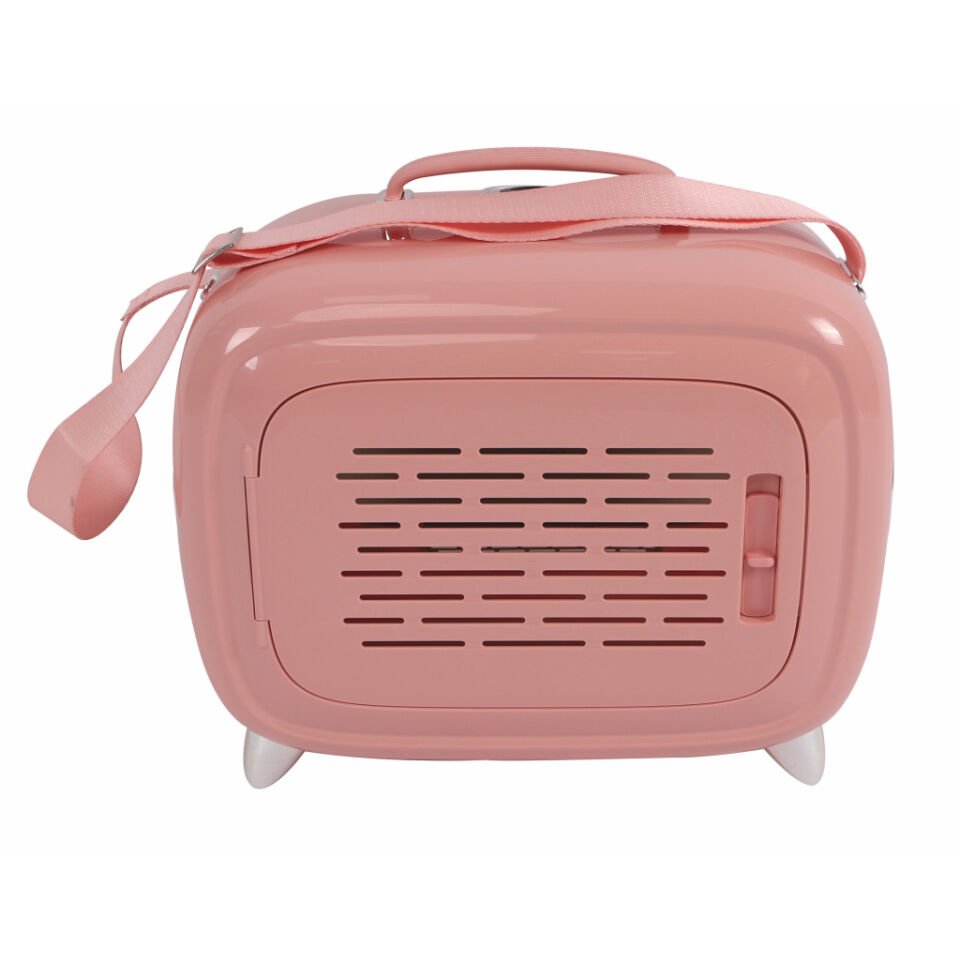 M-Pets Sixties Televizyon Şeklinde Kedi Taşıma Çantası 44,7x26,6x38,4cm (Pembe)