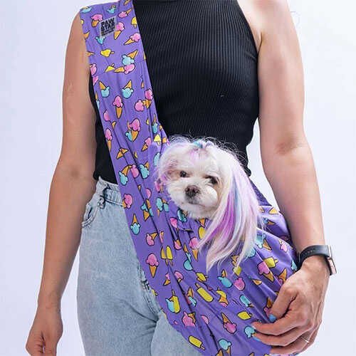Pawstar Ice Cream Crossbody Küçük Irk Köpek Taşıma Çantası 50x15x20 Cm