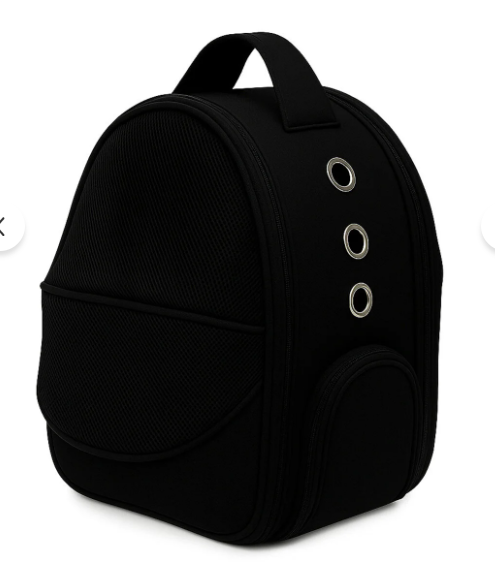 Luckypaw Fileli Astronot Kedi Köpek Evcil Hayvan Taşıma Çantası Siyah 43x33x25