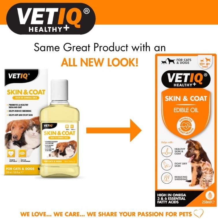 Vet IQ Kedi ve Köpek İçin Deri ve Tüy Besleyici Omega Katkılı Vitamin 250 ml