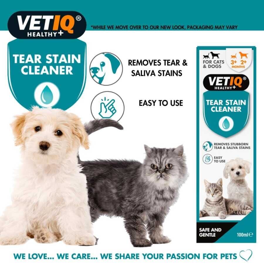 Vet IQ Tear Stain Remover Kedi ve Köpek Gözyaşı Leke Çıkarıcı 100 ml