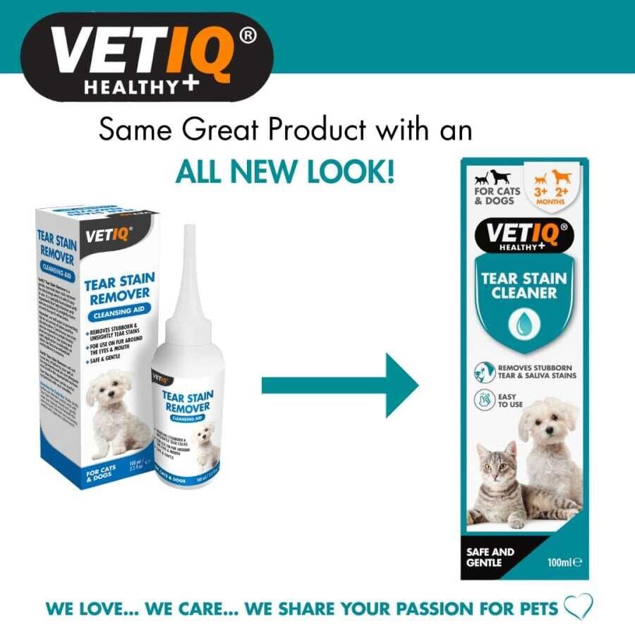Vet IQ Tear Stain Remover Kedi ve Köpek Gözyaşı Leke Çıkarıcı 100 ml