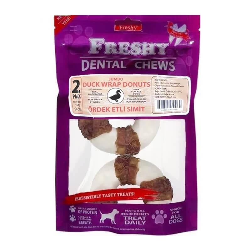 Freshy Duck Wrap Donuts Ördek Etli Deri Simit 100 gr 2 Adet 9 Cm
