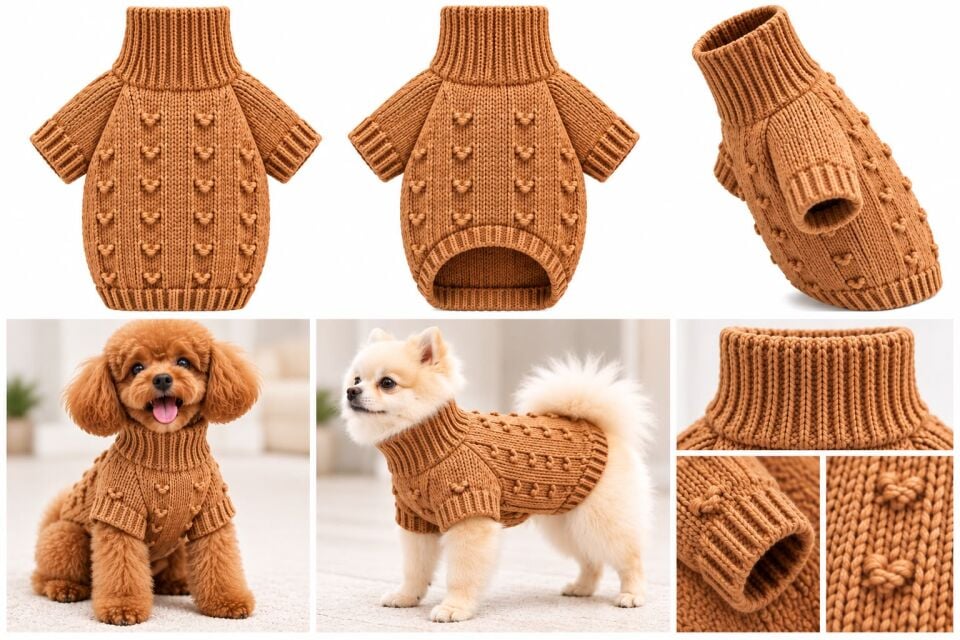 Caramel Knit Triko Köpek Kazağı