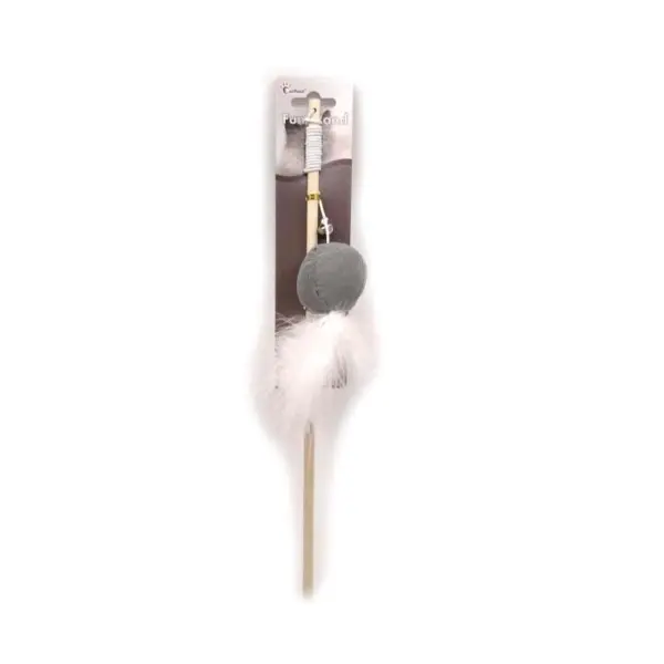 Eastland Catnipli Tüylü Peluş Çıngıraklı Kedi Oltası 46cm