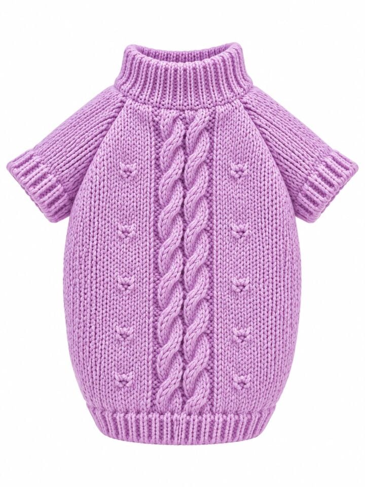 Lavender Twist Triko Köpek Kazağı
