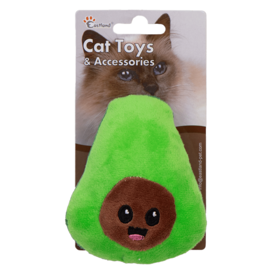 Eastland Catnipli Hışırtılı Peluş Avokado Kedi Oyuncağı 11,5cm