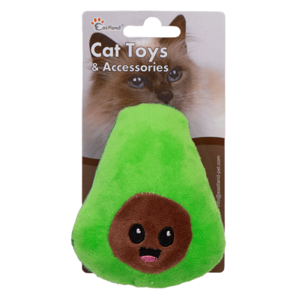 Eastland Catnipli Hışırtılı Peluş Avokado Kedi Oyuncağı 11,5cm