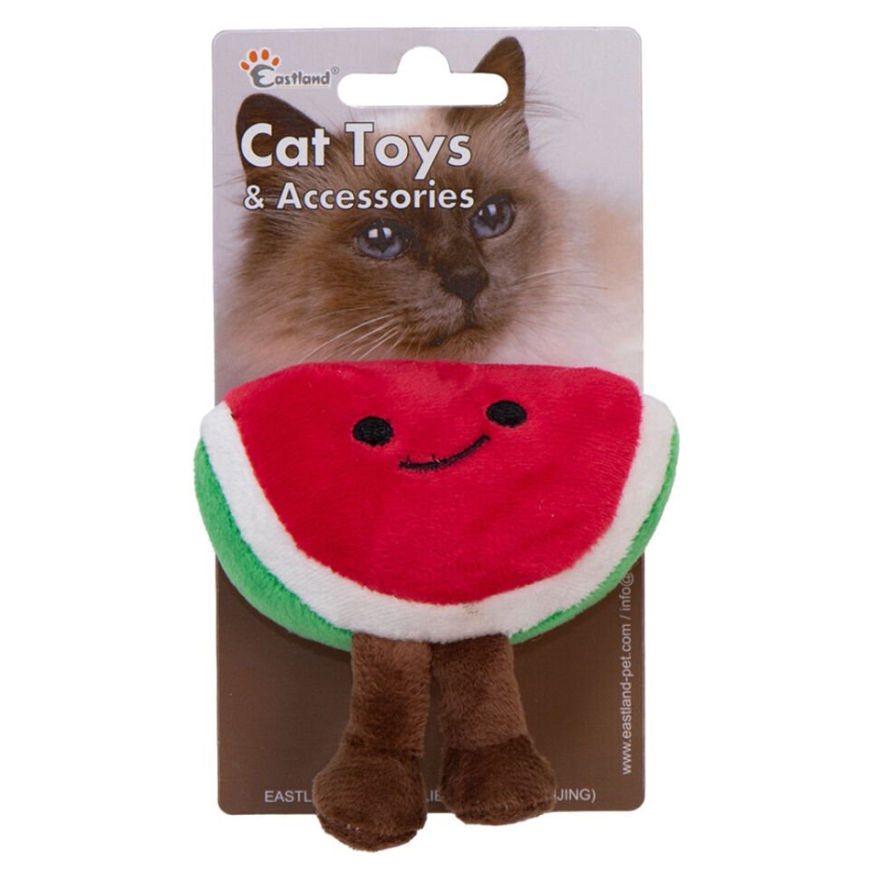 Eastland Catnipli Hışırtılı Peluş Karpuz Kedi Oyuncağı 8,5cm